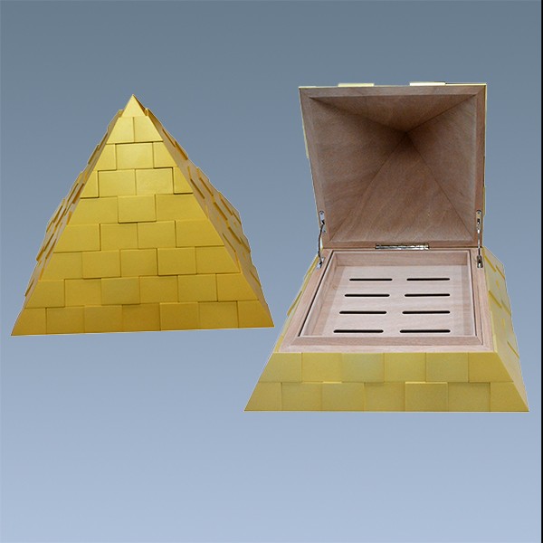 Triangle Wood Boxes Pyramid Cabinet Humidor Cigar Boxes Wholesale 3