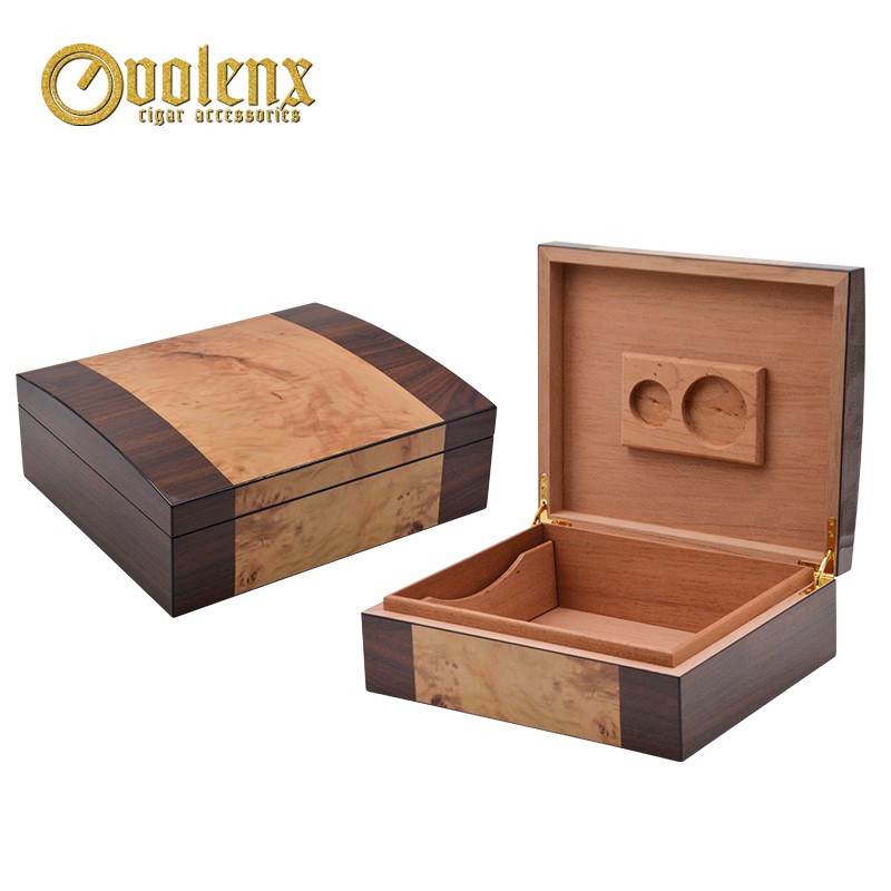 Luxury 25 CT wholesale wooden cigar humidor custom wooden cigar box 7