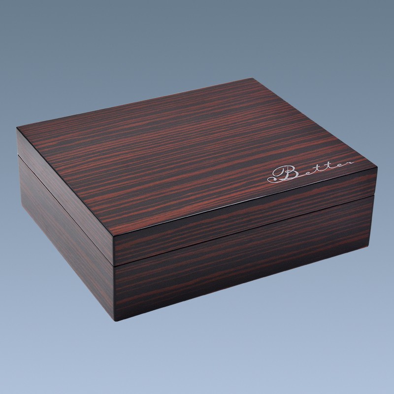 Shenzhen Ebony Wood Spanish Cedar Cigar Humidor boxes Custom Logo