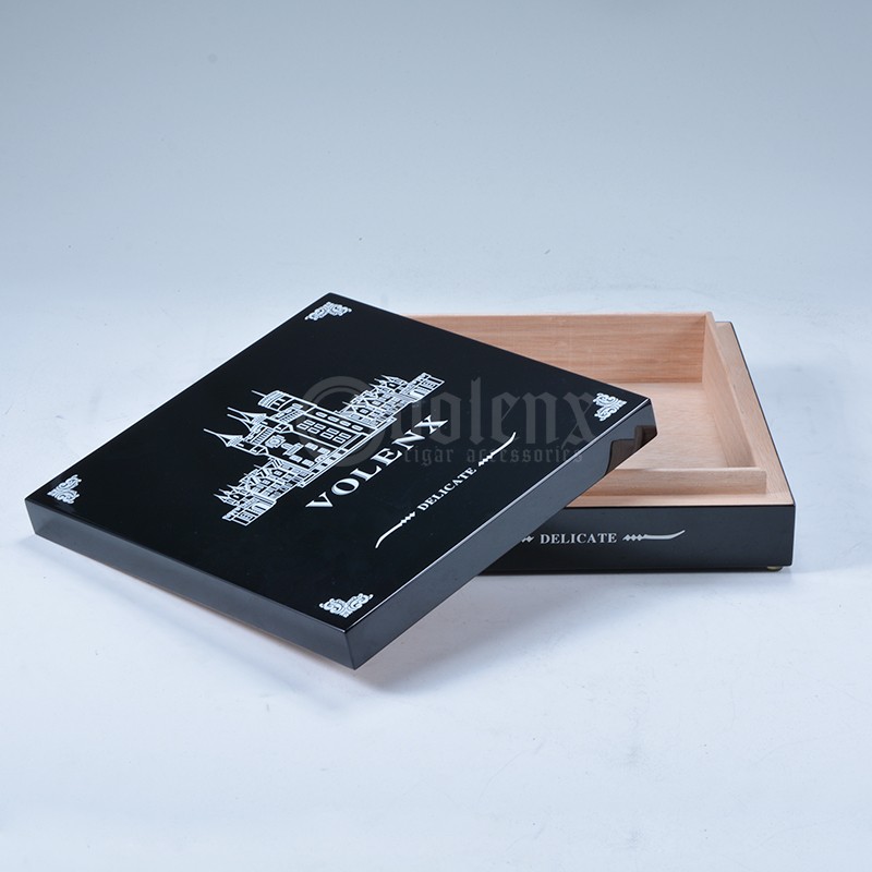 Black Empty Cigar Boxes Manufacturer Cigar Humidor On Sale 7