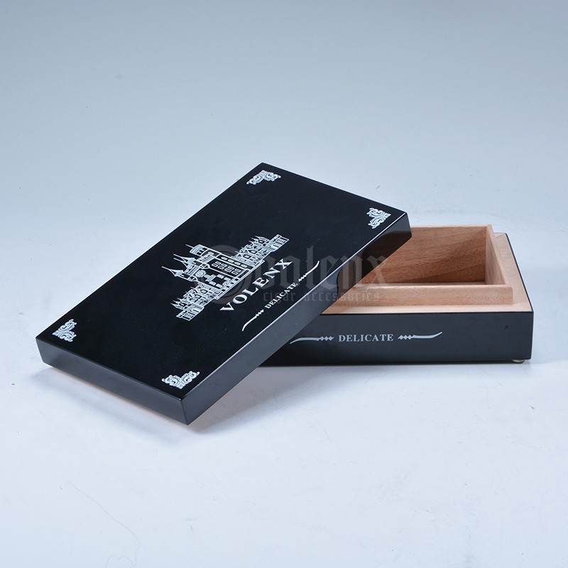 Black Empty Cigar Boxes Manufacturer Cigar Humidor On Sale 3