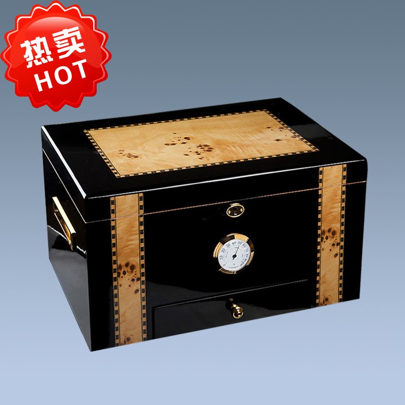 High quality custom PVC modern wooden cigar humidor box 15