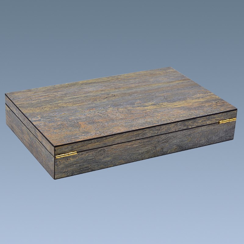 High quality custom PVC modern wooden cigar humidor box 9