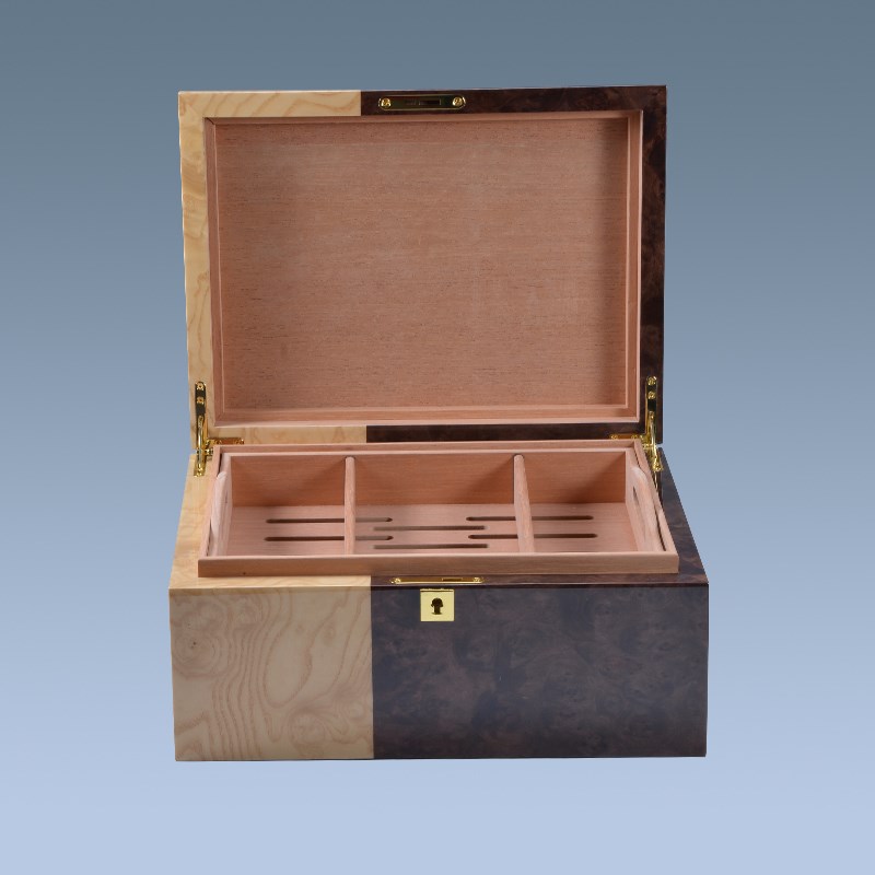 Wholesale custom handmade wooden cigar humidors box 3