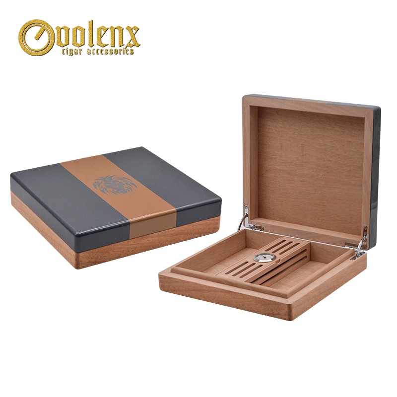 New design High Glossy humidifier Cigar Humidor wooden box 7