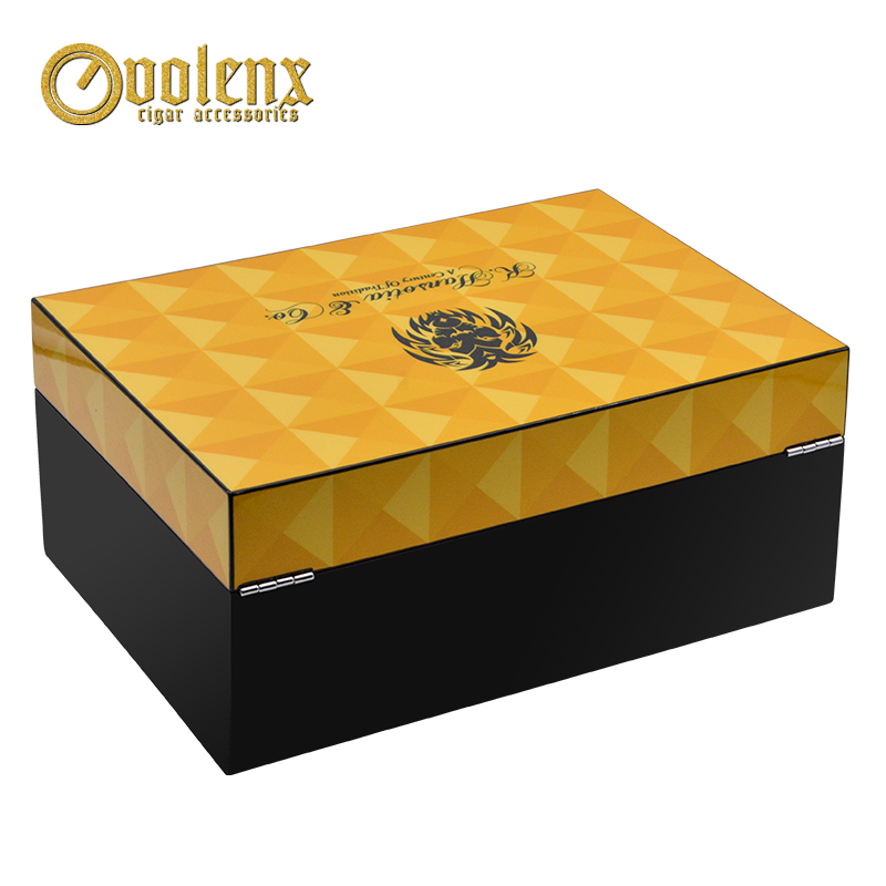 Custom photo paper covered cigar humidor printing cigar holding box 3