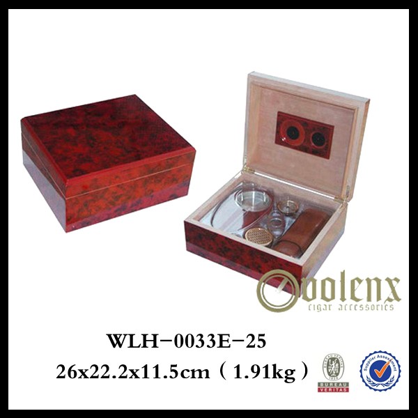 Wooden Storage Box smoking pipe gift set lighter smoking set 3