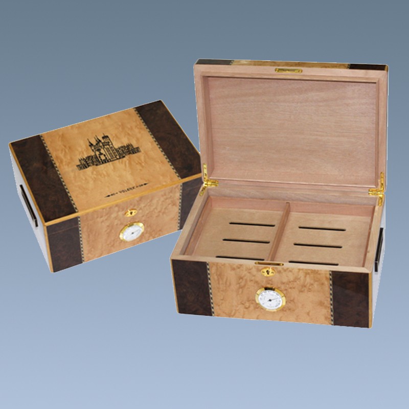 China Manufacture Wooden High Gloss Cigar Gift Box
