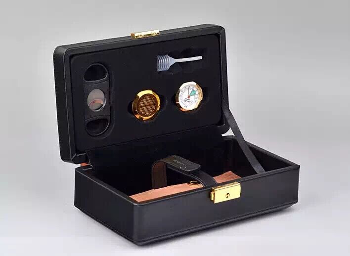 Popular Chinese Small Leather Travel Cigar Humidor 5