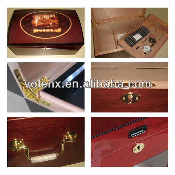 Popular Chinese Small Leather Travel Cigar Humidor WLH-0054 cigar box Details 13