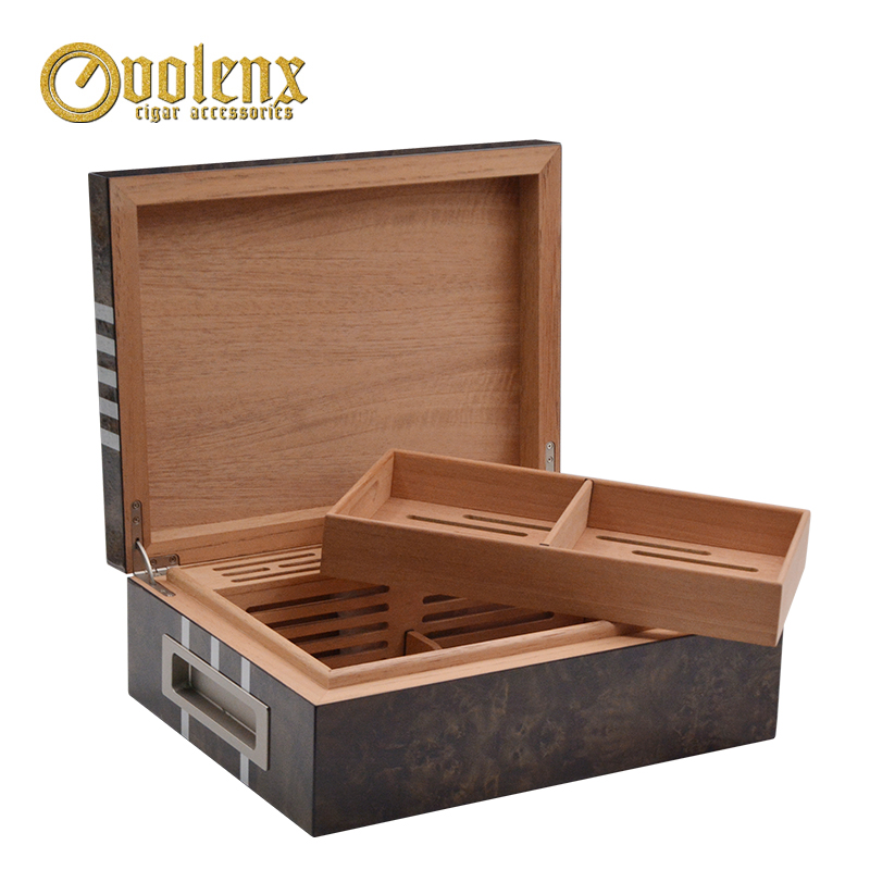 Decorative wooden veneer box for packing cigar 9