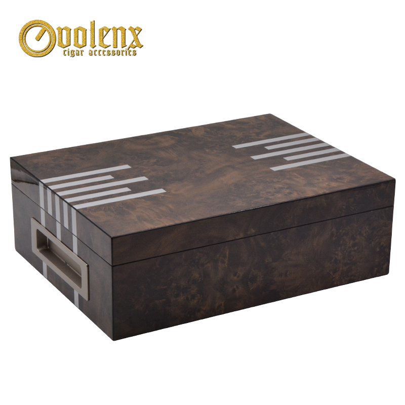 Decorative wooden veneer box for packing cigar 3