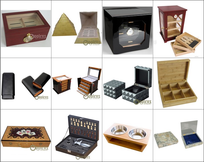 Wholesale Carbon Fiber Wooden Cigar Box Humidor Case with Lock 15