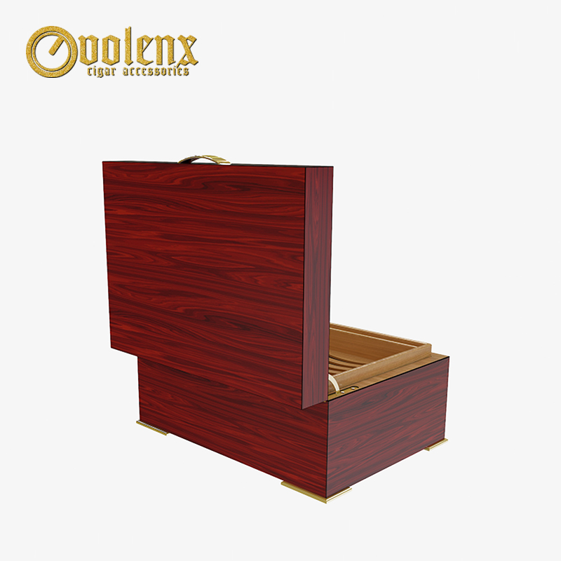 New design wholesale custom spanish cedar wood cigar humidor 3