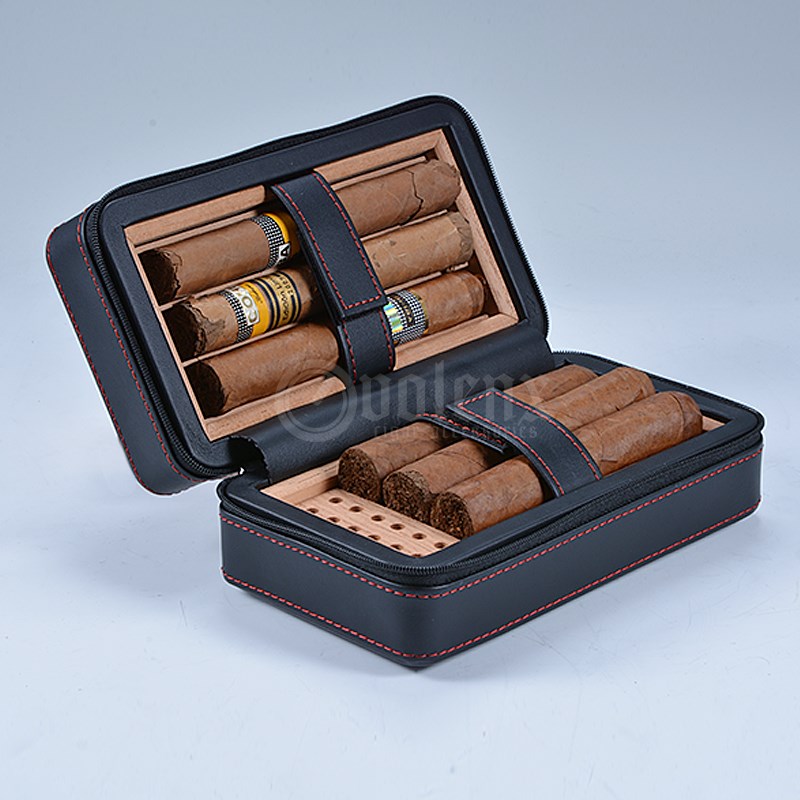 Weilongxin hot sale wooden boxes black cigar humidor 29