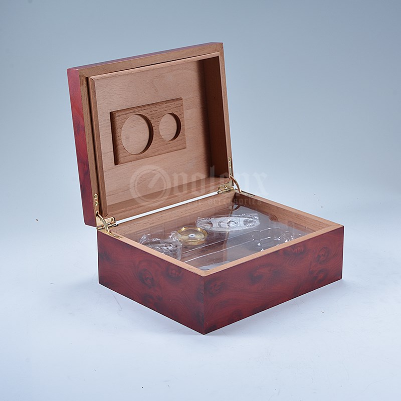 Weilongxin Hot Sale Wooden Boxes Black Cigar Humidor 19