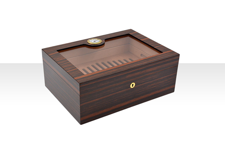 glass top wooden cigar humidor WLH-0160 Details 9