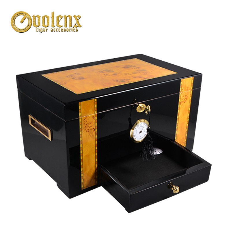 2018 Best Selling Humidity Volenx Brands Lacquer Spanish Cedar Wood 120 Counts Cigar Humidor Boxes 5