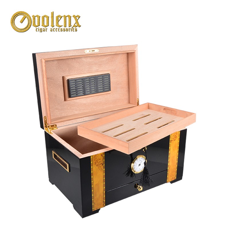 2018 Best Selling Humidity Volenx Brands Lacquer Spanish Cedar Wood 120 Counts Cigar Humidor Boxes 7