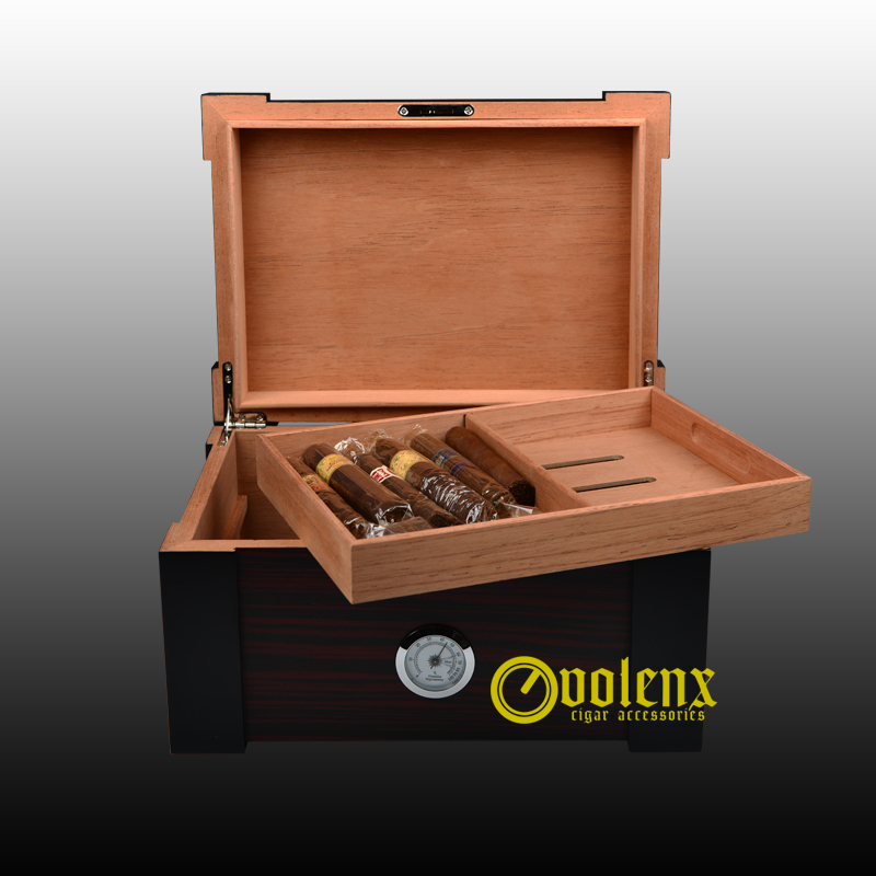 2018 Hot Sale Matt Wooden Cigar Box Humidor For Sale 2