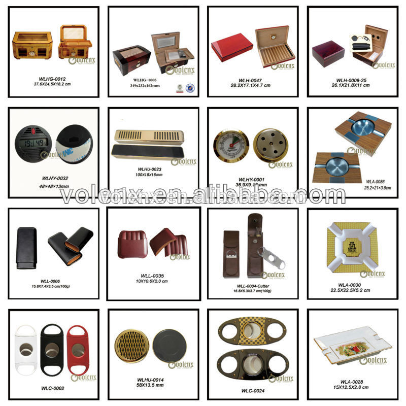 2018 Popular Mahogany veneer One wooden tray cigar humidor and accessories 15