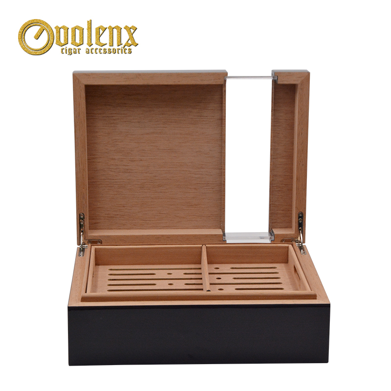 New design Acrylic top hign glossy custom Cigar Humidor box 9