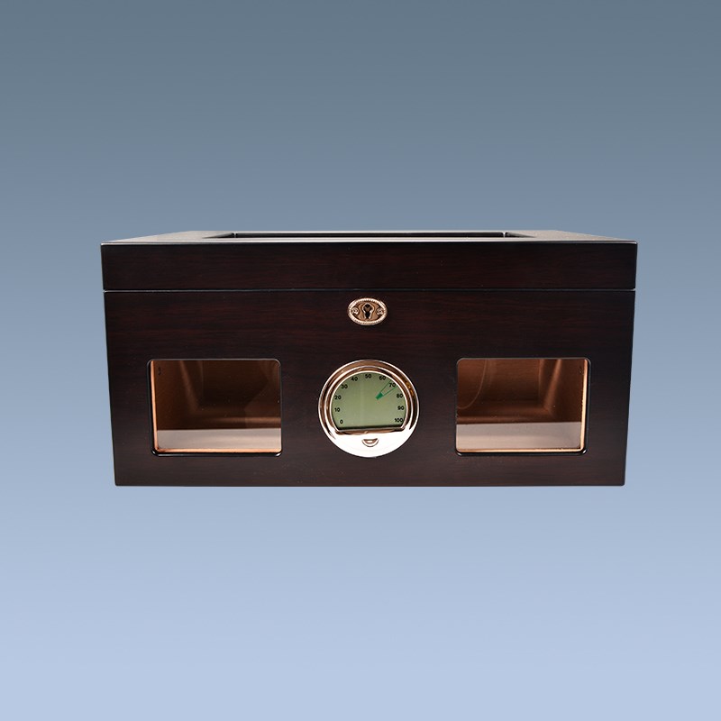 Hotsell plexiglass top wooden cigar cabinet humidor 9