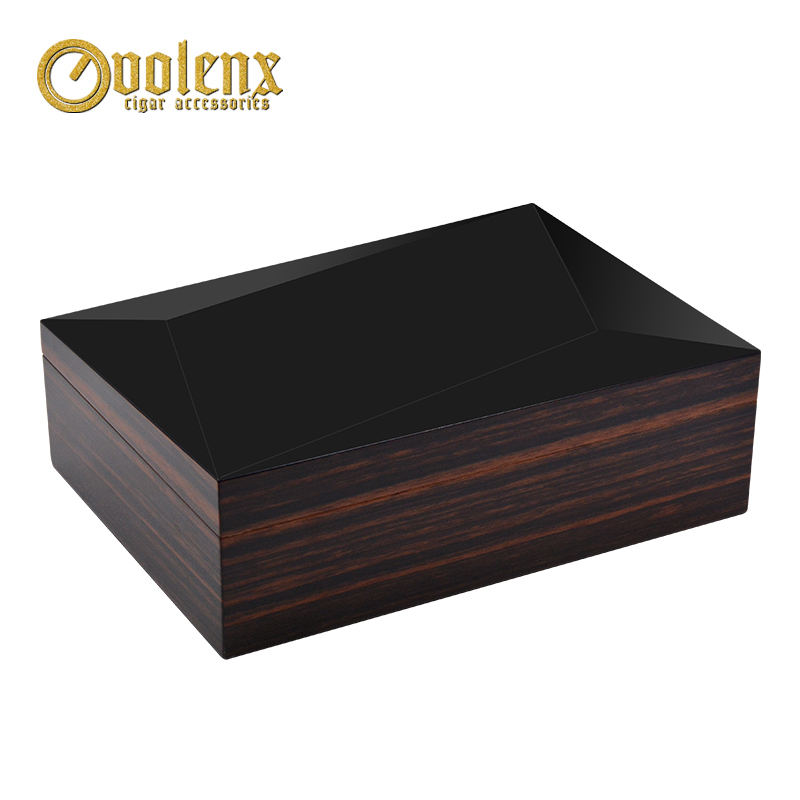 New design high crafts Black wooden cigar humidor box 5