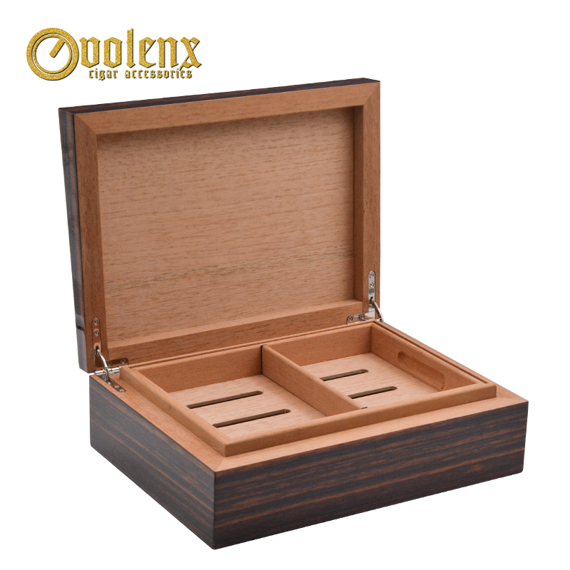 New design high crafts Black wooden cigar humidor box 15