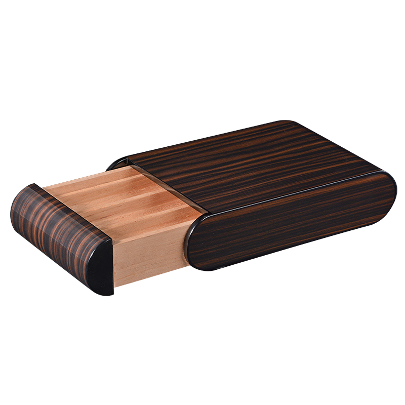 Custom Wholesale 3CT Brown Ebony Wood Cigar Box 6