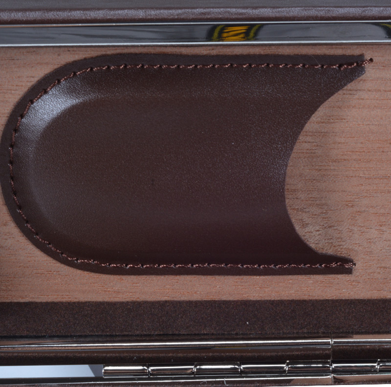 Wooden  Travel Leather Cigar Case with Cutter/Lighter Holder 3 Cigars Portable Cigar Travel Humidor 7