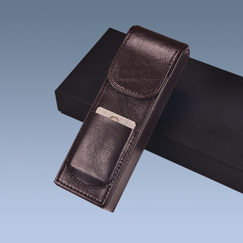 custom leather cigar case PU leather travel case 9