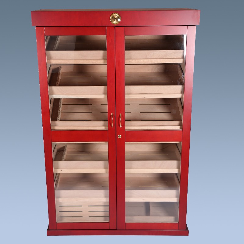 2 doors wooden cigar display cigar cabinet humidor 5