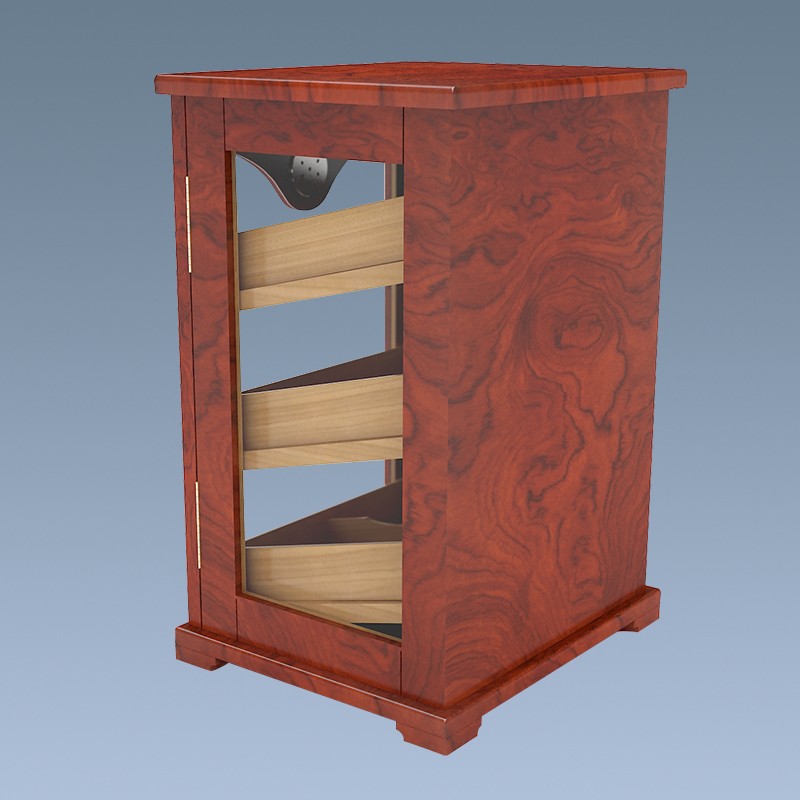 High quality wholesale rosewood 3 floor wooden cigar humidor cabinet 9