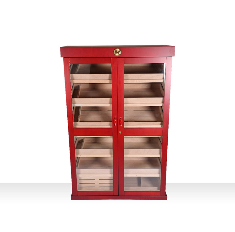 High End Large Cherry Wood Cigar Storage Cabinet 10