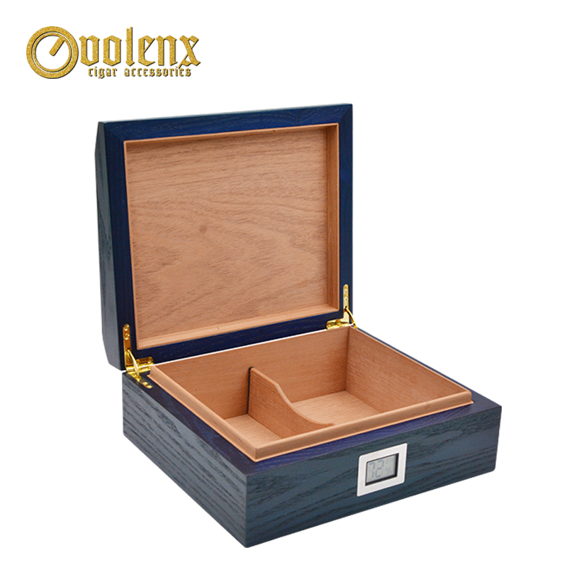 Luxury natural ashtree empty wooden cigar boxes manufacturer 3