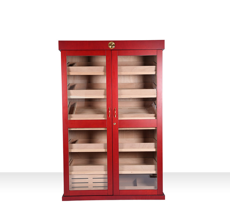 4000CT Large capacity solid wood frame cigar display cabinet 13