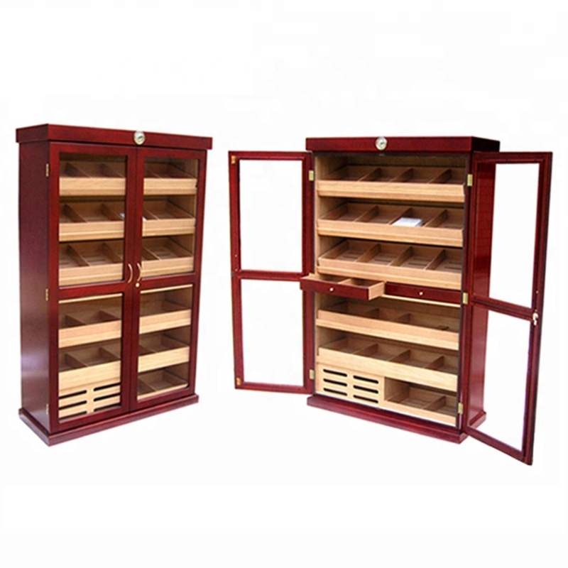 High End Cherry Wooden Cigar Cabinet Humidor in Big Size