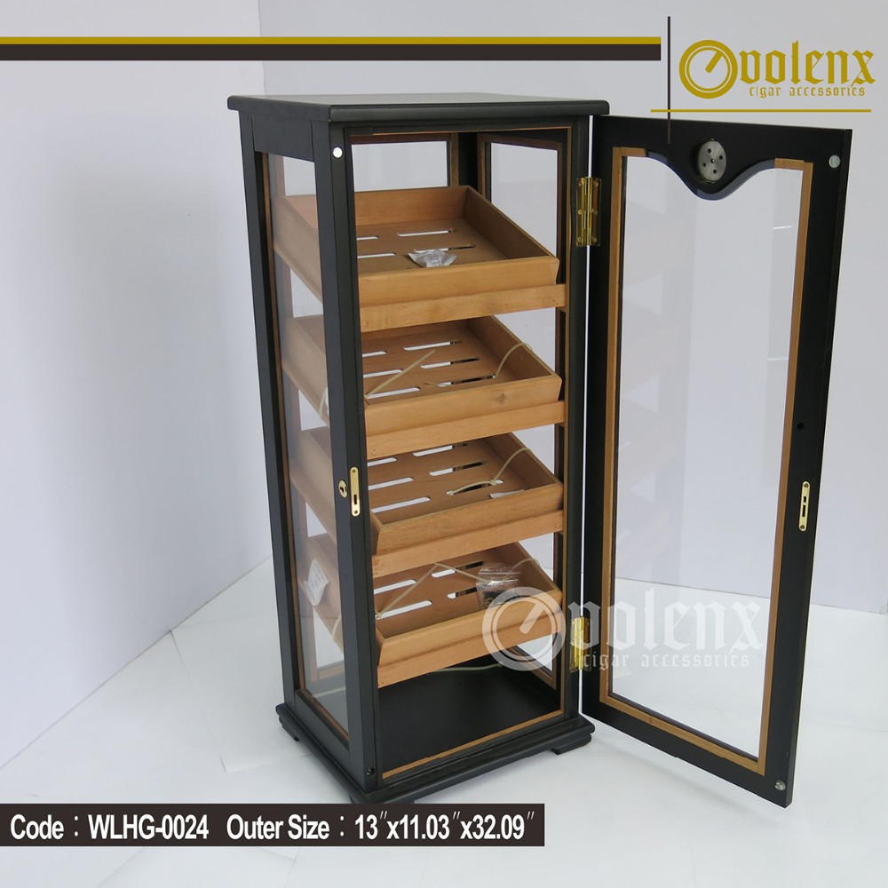 Luxury Large Display Wooden Cigar Humidor Cabinet For Sale 3