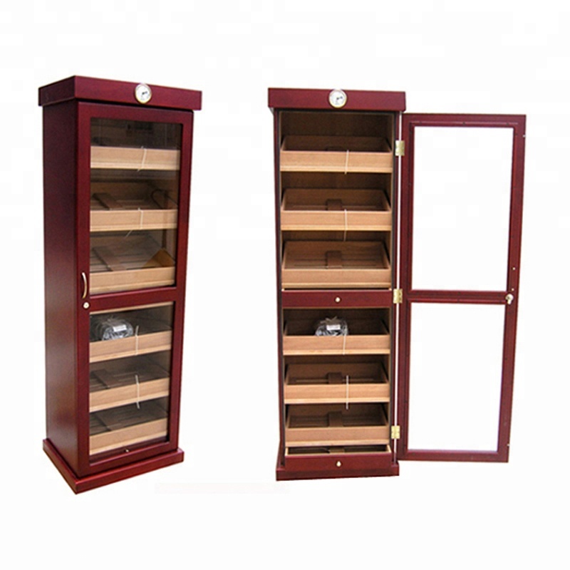 Hot Selling Spanish Cedar Wooden Cigar Cabinet humidor with Drawer