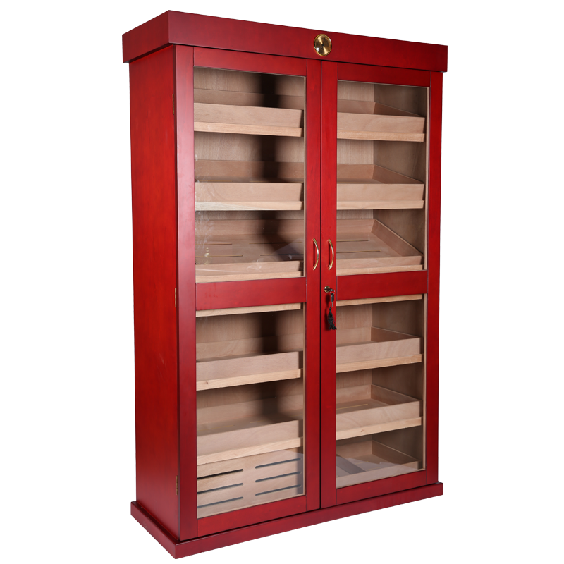 Luxurious Humidor Large Electrical Mohagony Wood Display Cigar Cabinet 5