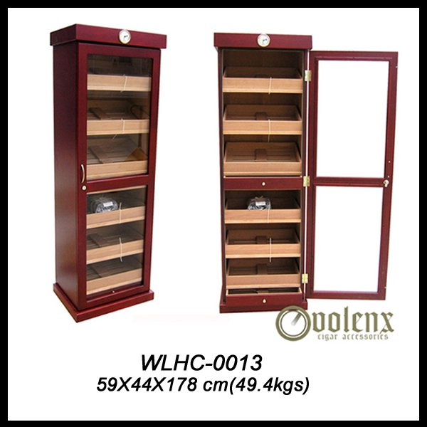 Custom High-End Large Wooden Cigar Cabinet Humidor