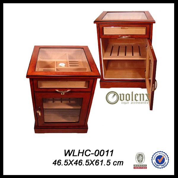 Removable trays Spanish Cedar Wooden Cigar Cabinet Humidor 3
