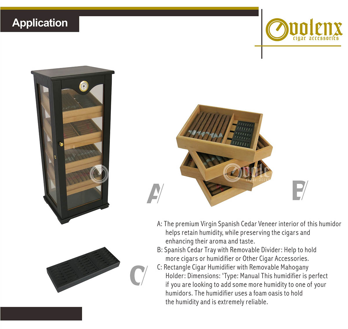 Cigar Humidor Cabinet WLHC-0024 Cigar Humidor Cabinet Details 7