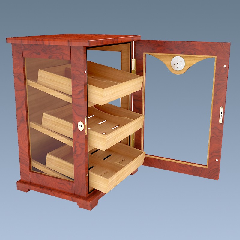 Best Cedar Cigar Cabinet Humidor Humidifier Wooden Box for Sale 7