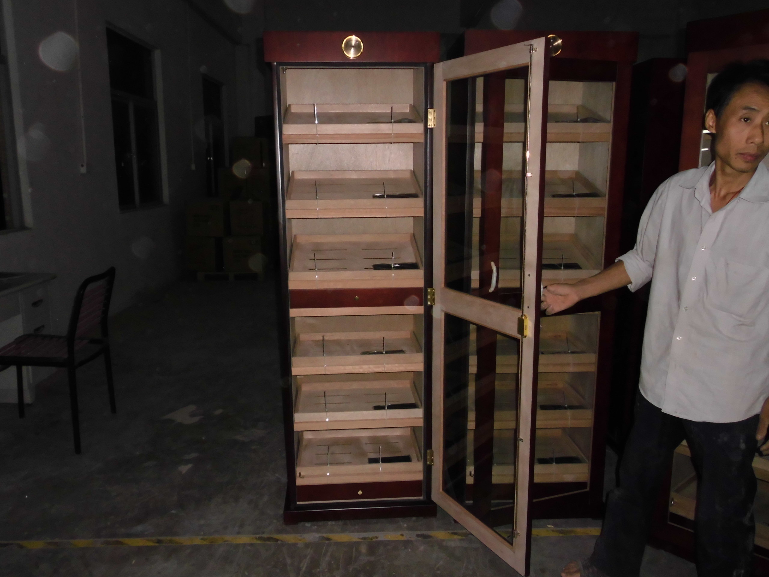 Double Door Cigar Humidor Cabinet 16