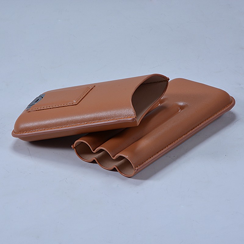  High Quality leather cigar case with cutter 5