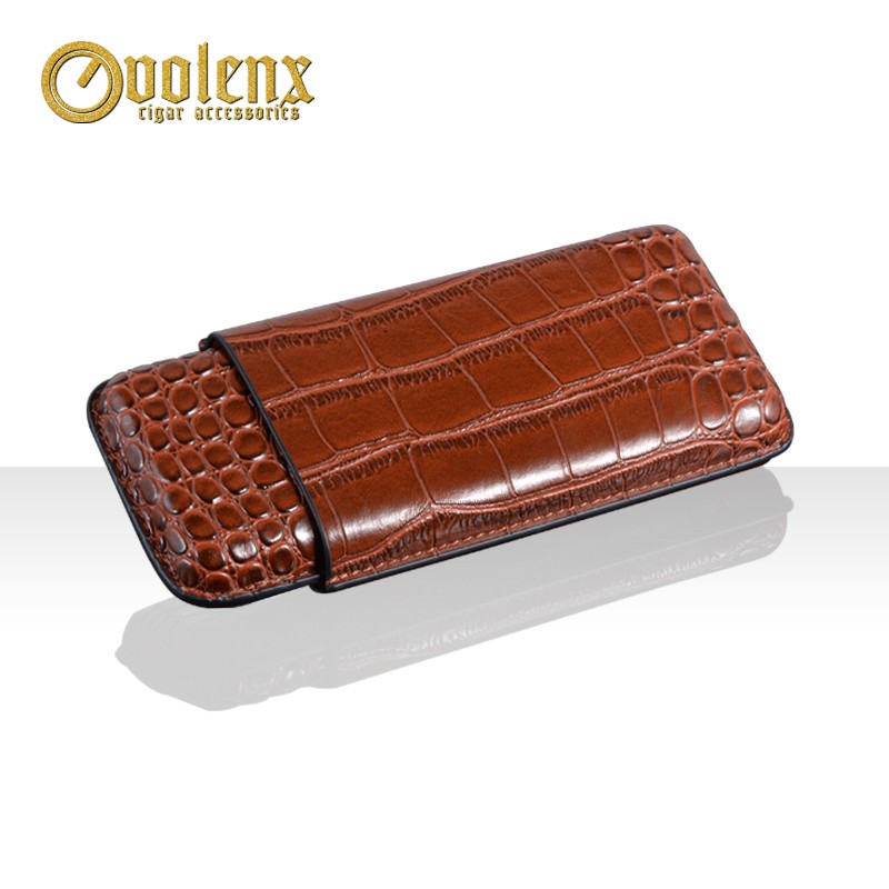 Accessories cutter gift box packaging wholesale custom leather cigar travel case 5