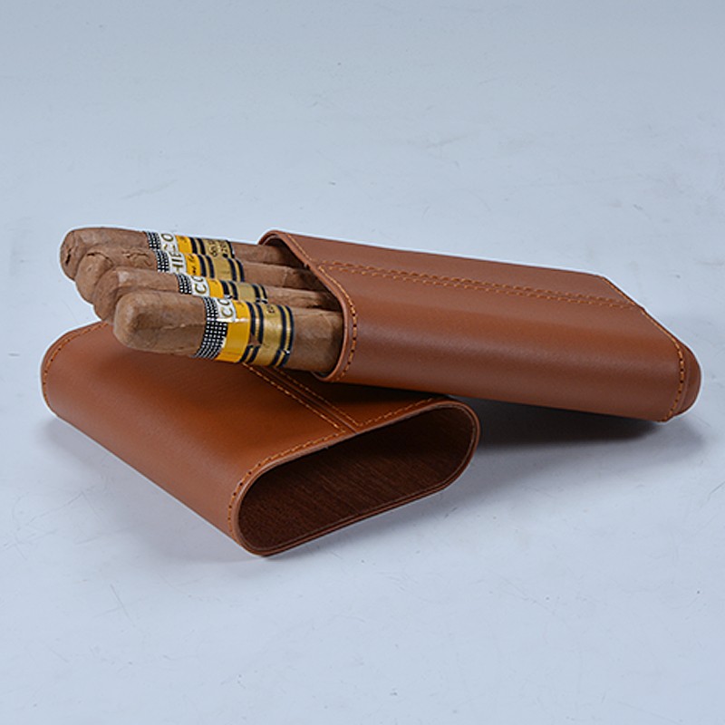pocket leather cigar case WLL-0043 Details 5