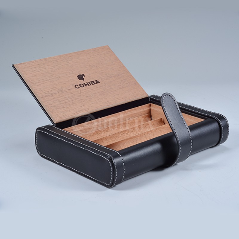 Black cedar humidor wooden cigar case 5